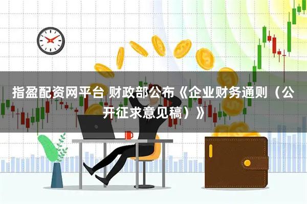 指盈配资网平台 财政部公布《企业财务通则（公开征求意见稿）》