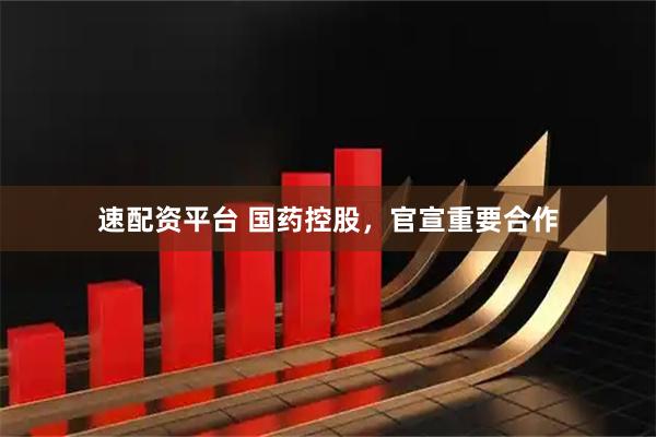 速配资平台 国药控股,官宣重要合作